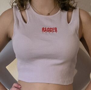 The Ragged Priest Cutout Cropped Tank Sz M